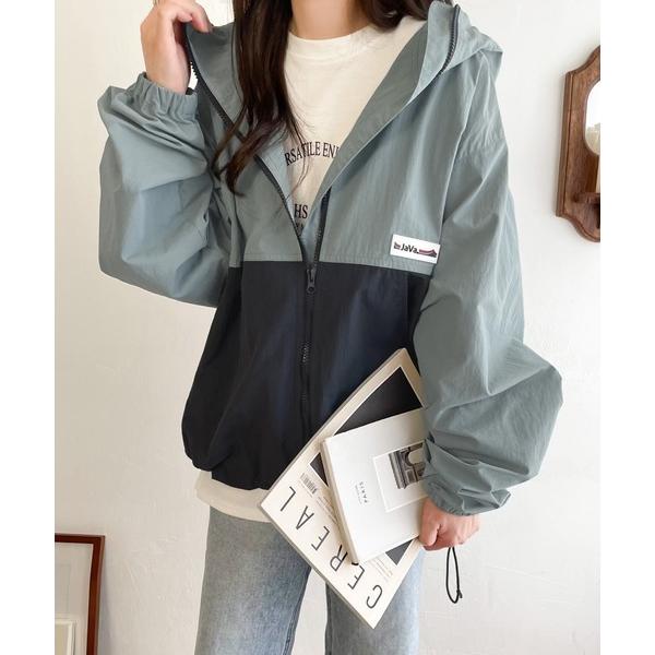 《JaVa ジャバコラボ》大人のスポーティアウター。 バイカラーナイロンジャケット