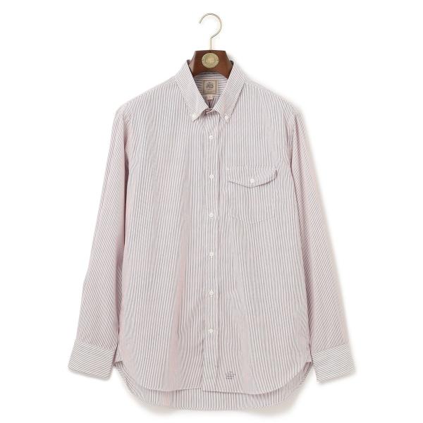 ポプリンマルチストライプ ボタンダウンシャツ