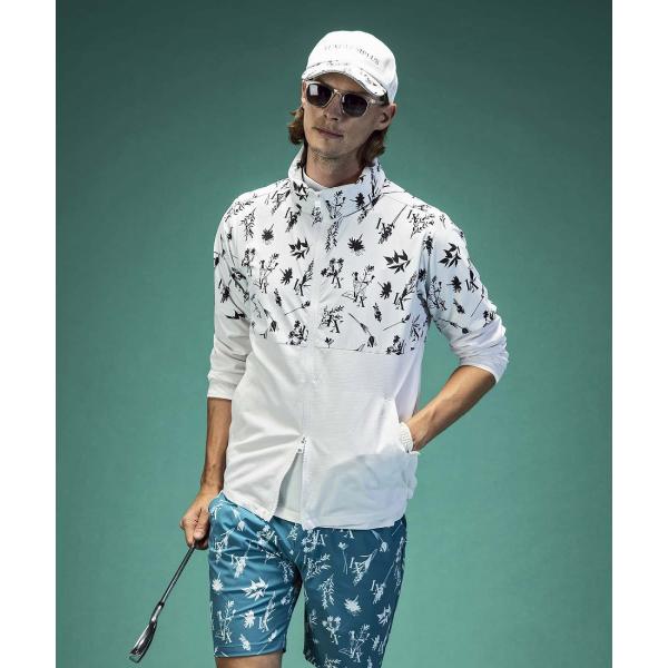 LUXEAKMPLUS ゴルフ ボタニカル2wayパーカー【Safari掲載】