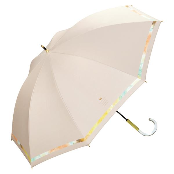 【Wpc.】日傘 遮光ニュアンスライン 完全遮光 遮熱 UVカット 晴雨兼用 レディース 長傘