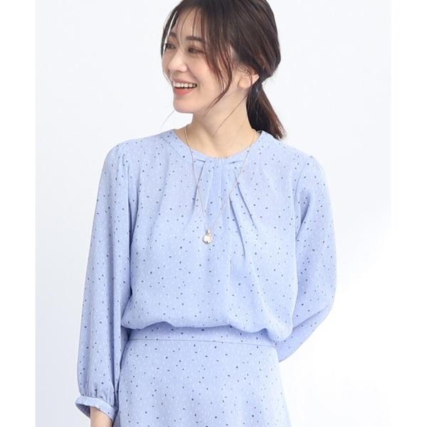 【SALEマシンウォッシュ／セットアップ可能】プリントシフォンブラウス