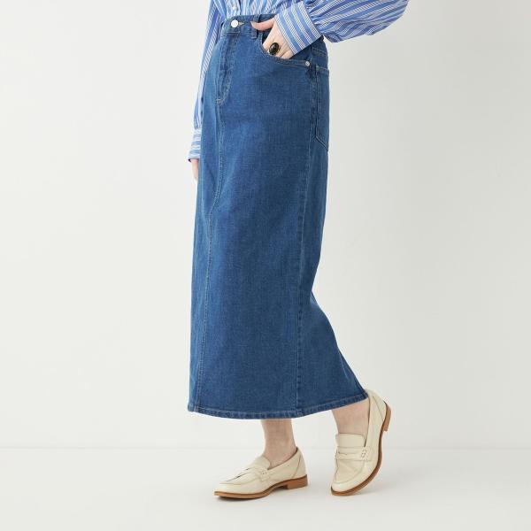 SHIPS Colors:〈洗濯機可能〉デニム タイト スカート◇