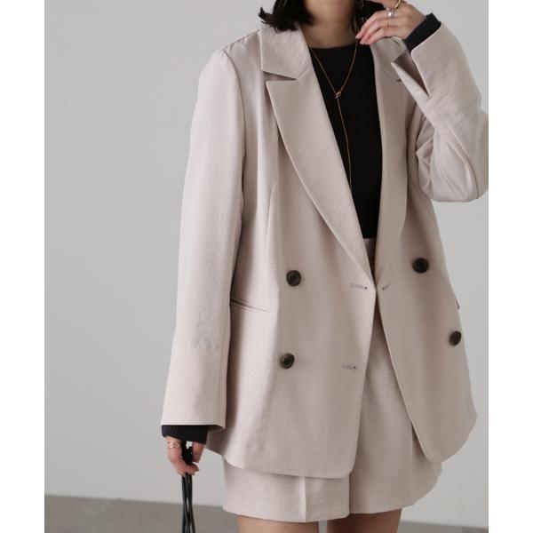 [低身長サイズ／Sシリーズ]気流染めダブルジャケット