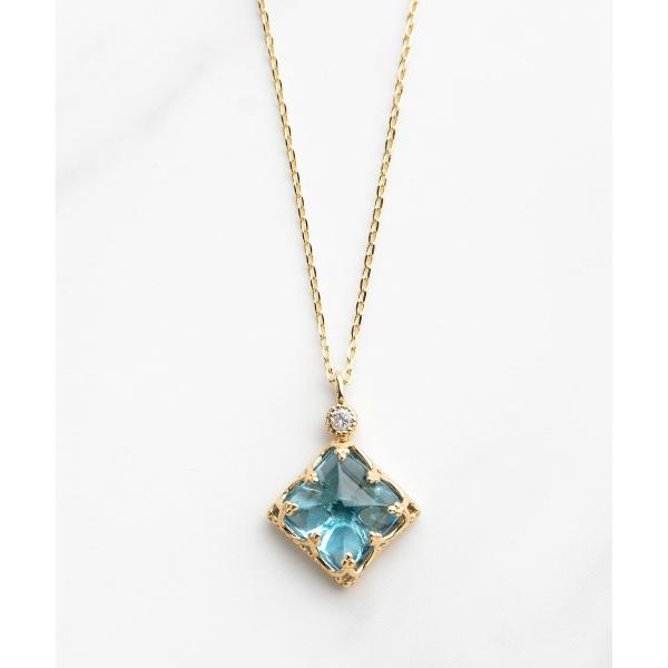 【WEB限定＆数量限定】BLUE STAR K10 NECKLACE  K10 天然石ピラミッドカッ