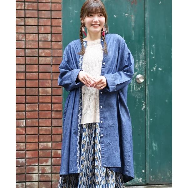 PORINA デニム刺繍ライトコート【WEB限定】
