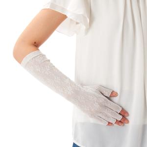 ショート丈指切りタイプUV手袋（レディース手袋）ローラ アシュレイ｜0101marui