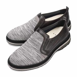 LANVIN en Bleu ブロックチェックエンボスレザードライビングシューズ