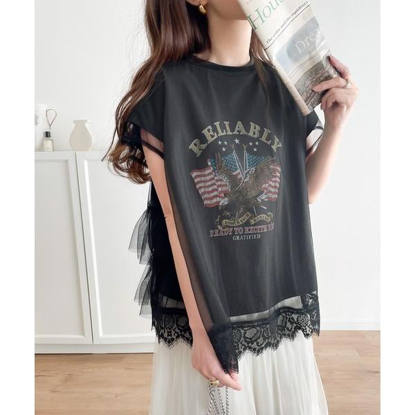 Javaジャバコラボ チュール＆Tシャツ2点セット♪マルチウェイバックティアード チュール＆ロックT