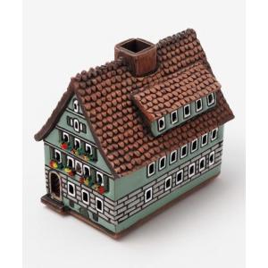 北欧リトアニア製陶器 ミデーネ MIDENE ミニチュアハウス 煙突＆香台付