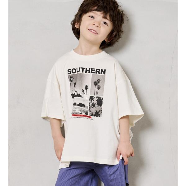 【COTTON from U.S.A】ビックシルエットフォトプリントTシャツ（80〜150cm）