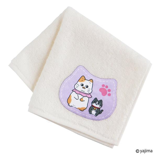 【25×25cm】タオルハンカチ （レディース）（ねこに転生したおじさん）