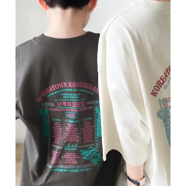 《Javaジャバコラボ》主役級の映え！オーガニックコットン混 綿100％レシピプリントビッグTシャツ