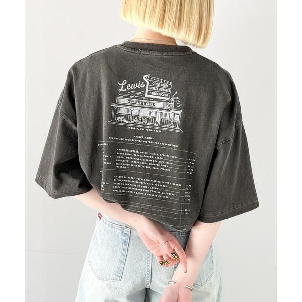 《Javaジャバコラボ》 コットン100％ダイナープリントヴィンテージライクピグメントTシャツ