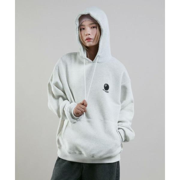 ビッグシルエットヴィンテージライクビリヤードロゴバルーンスリーブプルパーカー