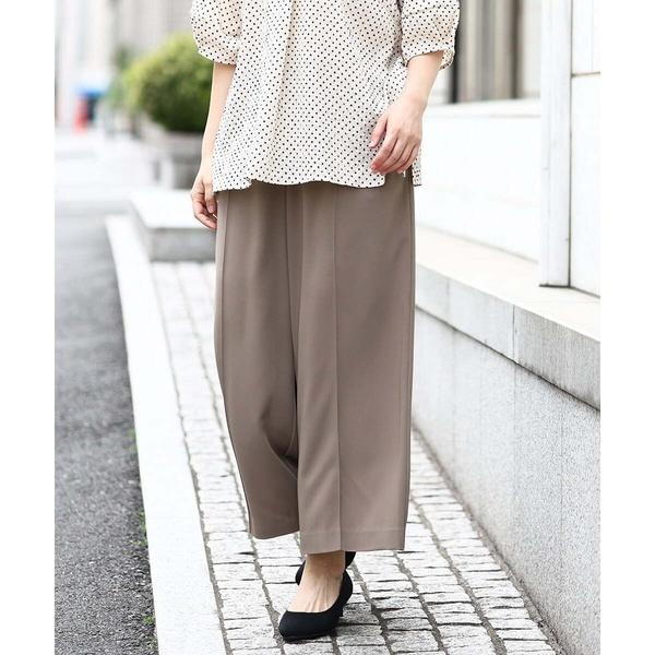 【大きいサイズ】センタープレスワイドパンツ