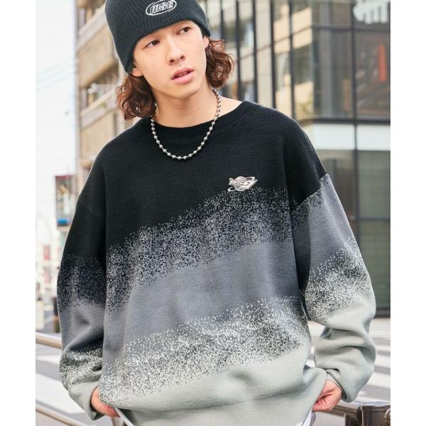 ＜MSG＞ワンポイントグラデーションオーバーサイズニット