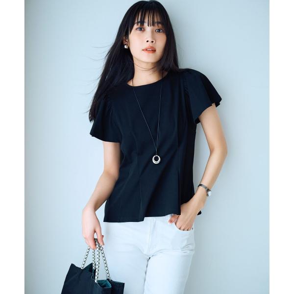 【接触冷感】美人 フリルスリーブ カットソー