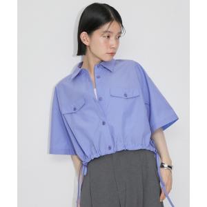 【サステナブル】クロップドギャザリングシャツ｜マルイ(丸井)Yahoo!店