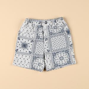 バンダナ柄プリント ハーフパンツ(ベビーサイズ)の詳細画像1