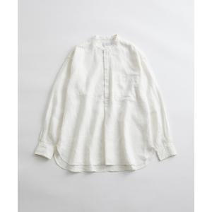 ルーズシルエット バンドカラー スキッパーシャツ / ロングシーズン着用可能 セットアップ対応