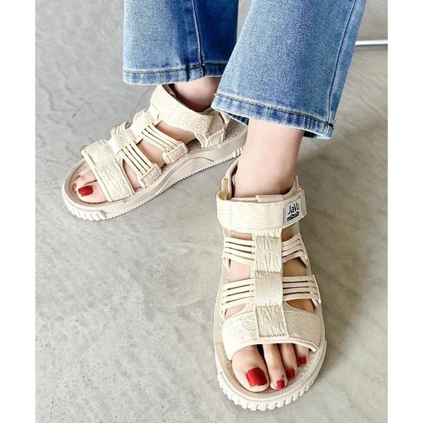 《Javaジャバコラボ》足元に抜け感をプラス。メッシュゴムベルトグルカ・グラディエーター風サンダル