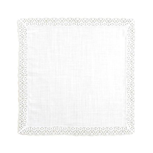 【約41×41cm】ブライダル　レースハンカチ　ハート