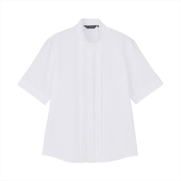 【デザイン】 COFREX スタンドピンタック 五分袖 レディースシャツ