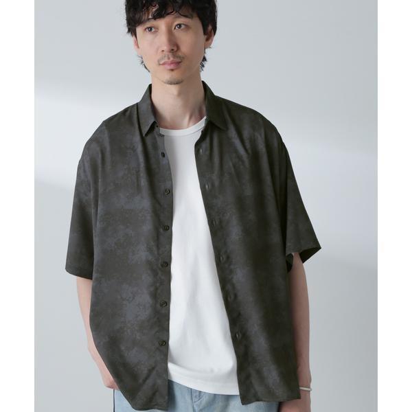 梨地パターンシャツ 半袖