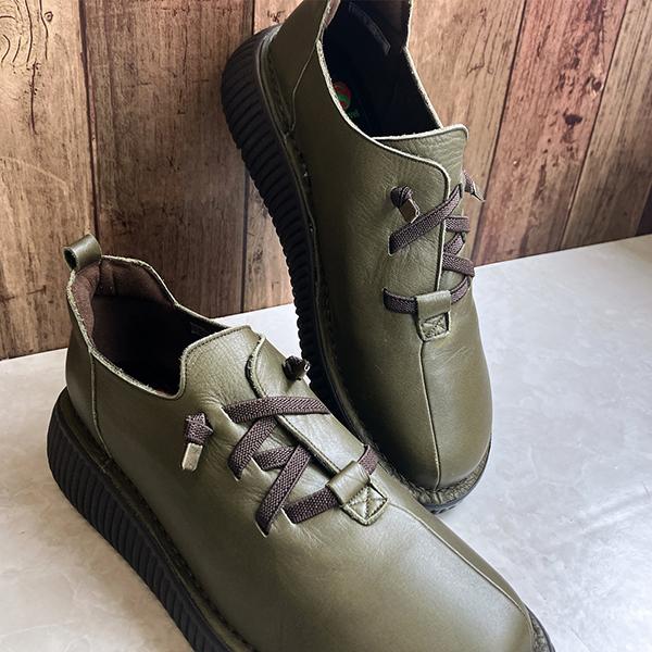 デザインレースアップ レザーシューズ