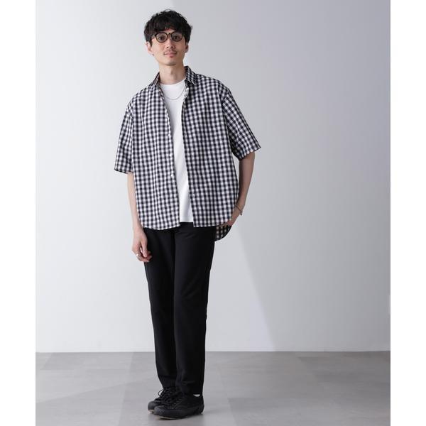 リラックスギンガムシャツ 半袖