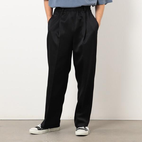 ポリエステルツイルタックテーパードパンツ