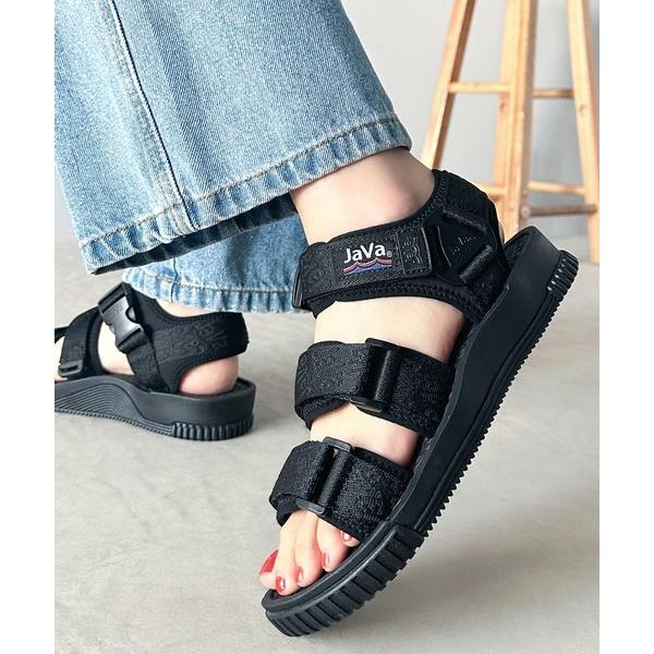《Javaジャバコラボ》 ベルクロストラップスポーツサンダル