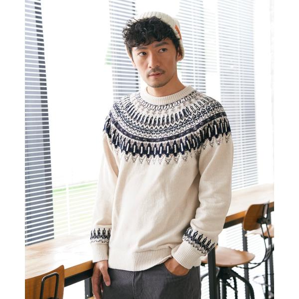 モール求心柄ニット