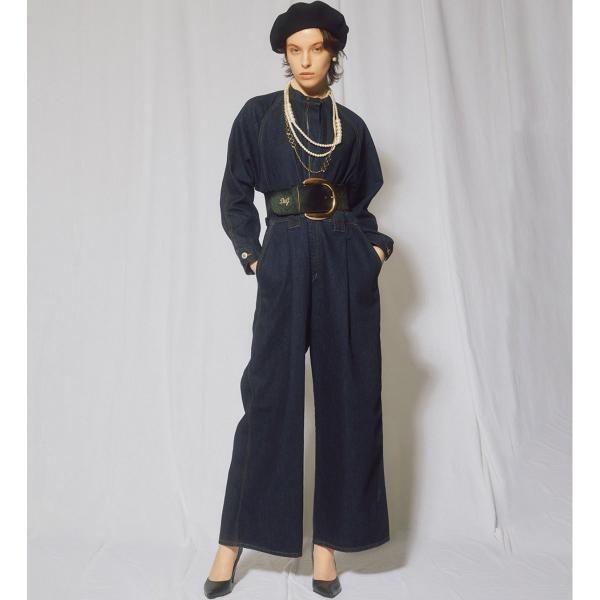atelier SOMETHING STAND COLLAR JUMP SUIT/スタンドカラーデニ