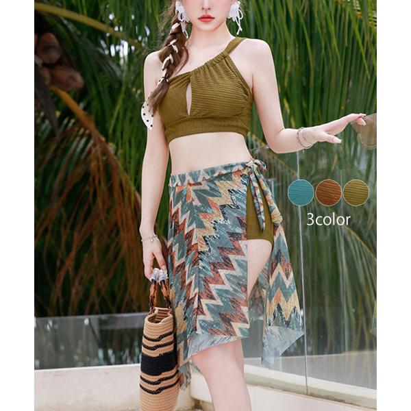 レディース 水着3点セット 盛れるみずぎ