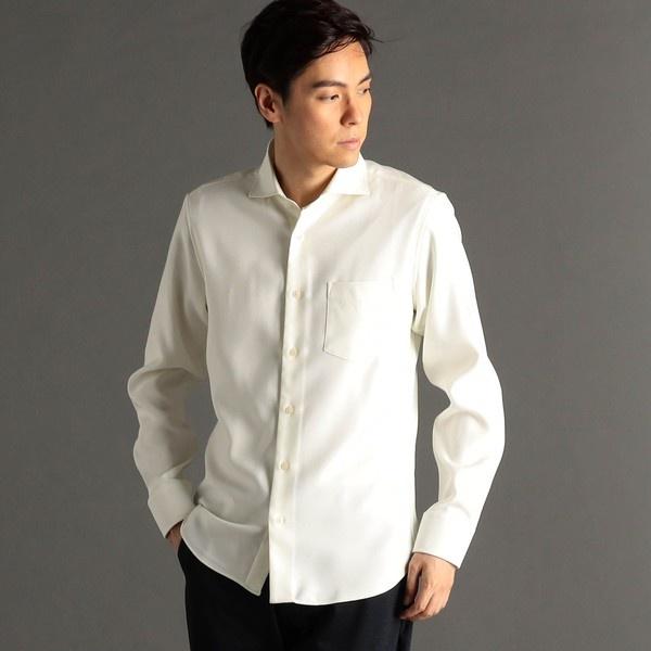 シャンブレーツイル カッタウェイカラーシャツ