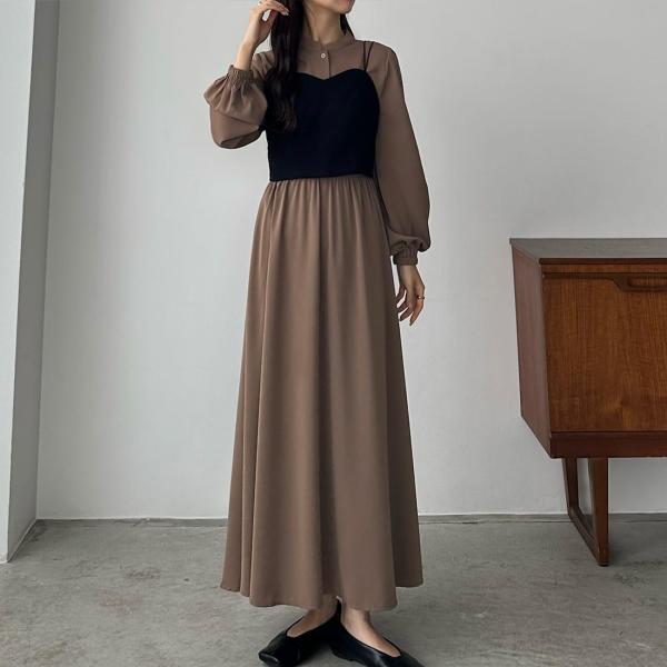 callautia　リボンビスチェ＋シャツワンピースセット