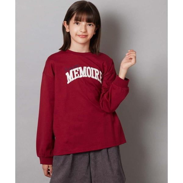 [140-150]サテンアップリケカレッジロゴロンＴ