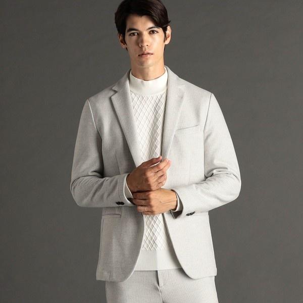 【ex/tra】ツィーディウォーム シャドーストライプ セットアップジャケット