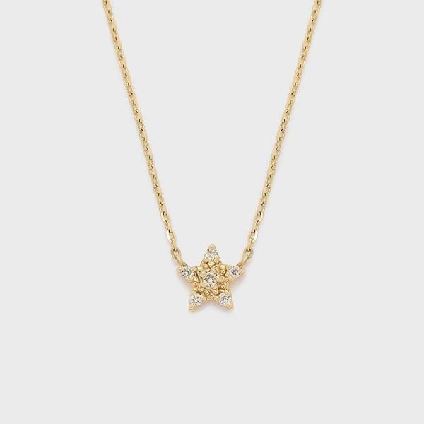 【Tiny Motif】K10ダイヤモンドスターネックレス（0.02ct）