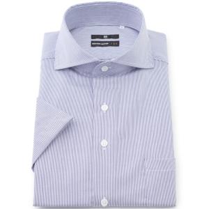 【半袖】カッタウェイワイシャツ ネイビーストライ...の商品画像