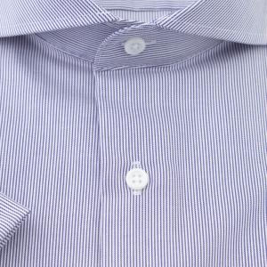 【半袖】カッタウェイワイシャツ ネイビーストラ...の詳細画像5