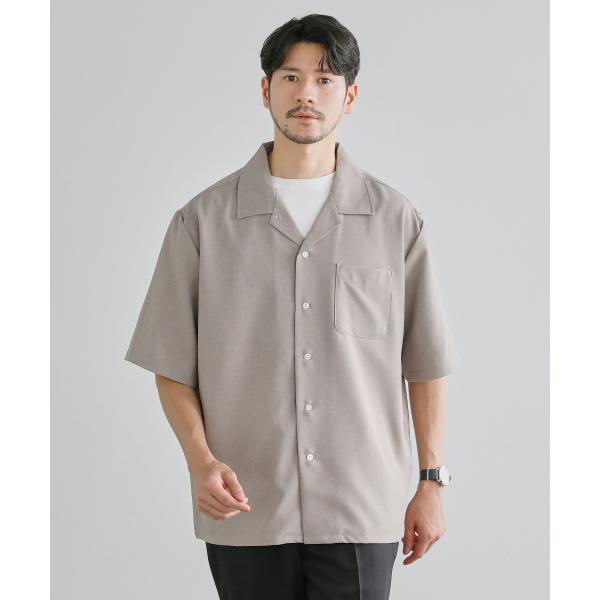 SPU別注Naturemier(TM)日本製テックリネン2WAYオープンカラー半袖シャツ