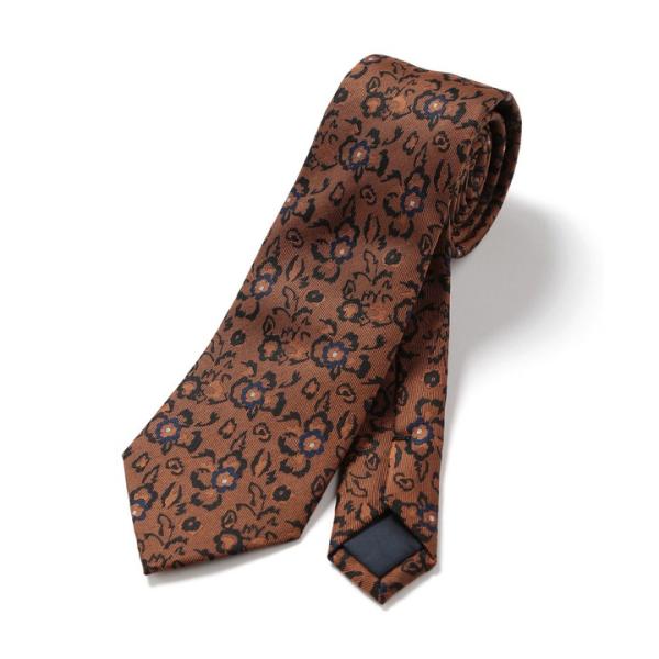 配色フラワージャカード柄ネクタイ