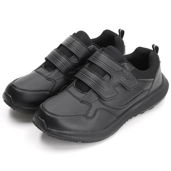 スパイラー 軽量 幅広 5E シンプル モノトーン ワーク ベルクロ スニーカー JMS-1836