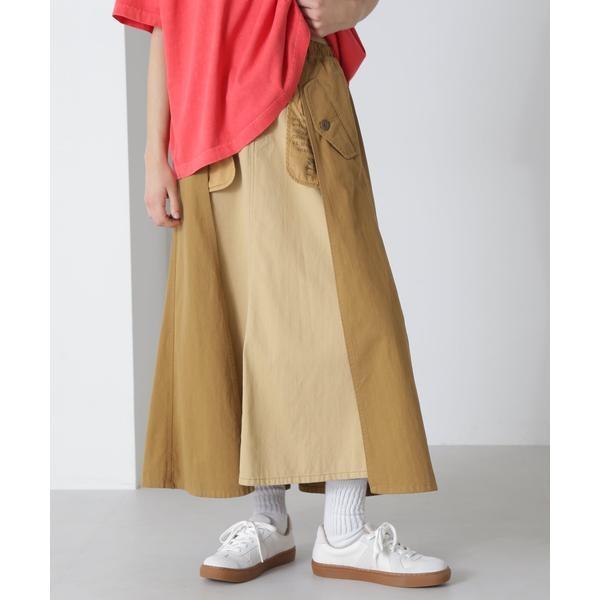 MILITARY LAYERED LIKE SKIRT／ミリタリー レイヤード スカート