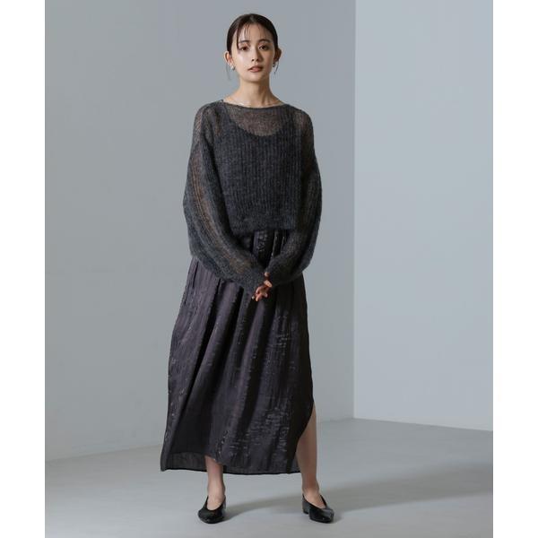 キャッチワッシャーサテンキャミワンピース