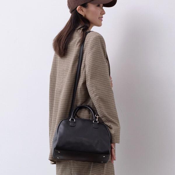 スムースレザー ロゴ ボストン バッグ