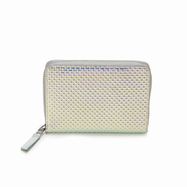 エンボスレザー ホログラム ラウンド 二つ折り財布 / パスポート ケース