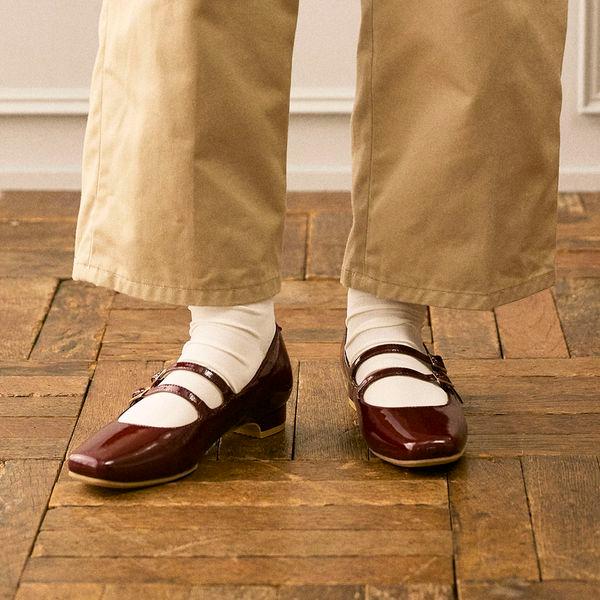 ダブルベルトメリージェーンパンプス